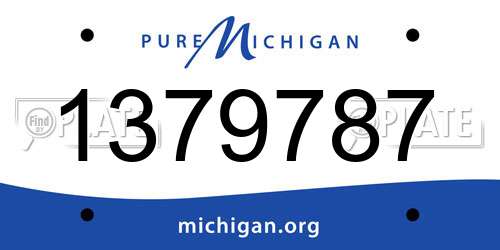 1379787 Michigan License Plate