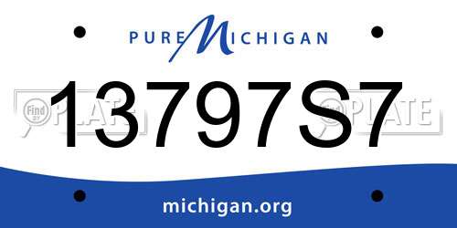 13797S7 Michigan License Plate