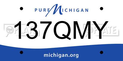 137QMY Michigan License Plate