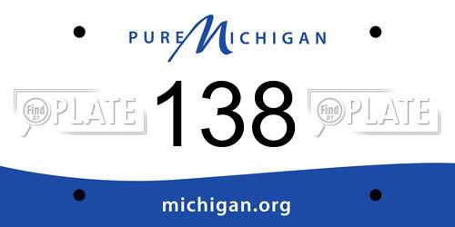138 Michigan License Plate