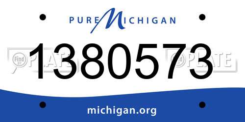 1380573 Michigan License Plate