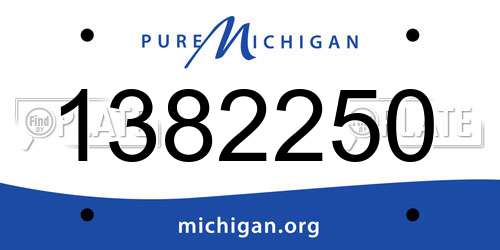 1382250 Michigan License Plate