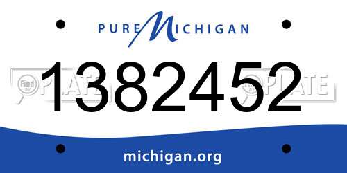 1382452 Michigan License Plate