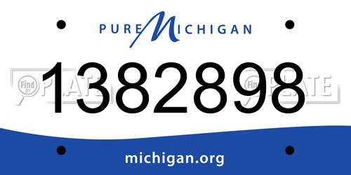 1382898 Michigan License Plate