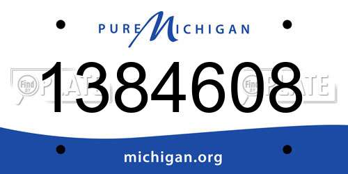 1384608 Michigan License Plate