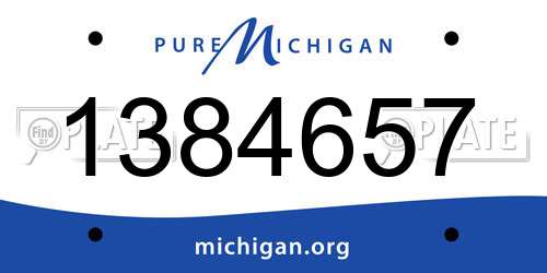 1384657 Michigan License Plate