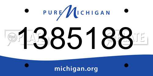 1385188 Michigan License Plate