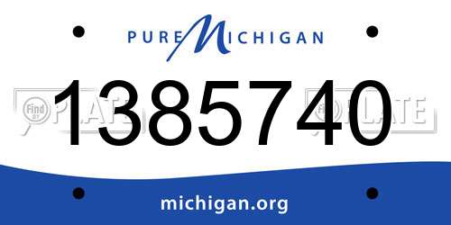1385740 Michigan License Plate