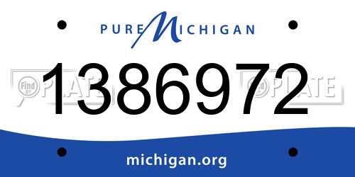 1386972 Michigan License Plate