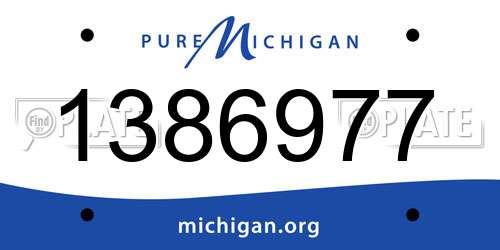 1386977 Michigan License Plate