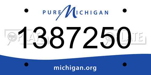 1387250 Michigan License Plate