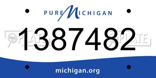 1387482 Michigan License Plate
