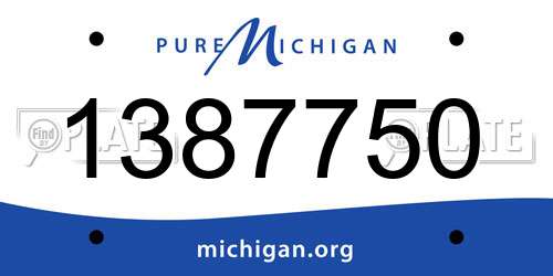 1387750 Michigan License Plate