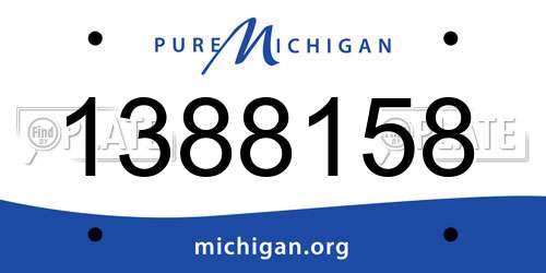 1388158 Michigan License Plate
