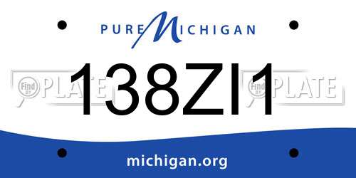 138ZI1 Michigan License Plate