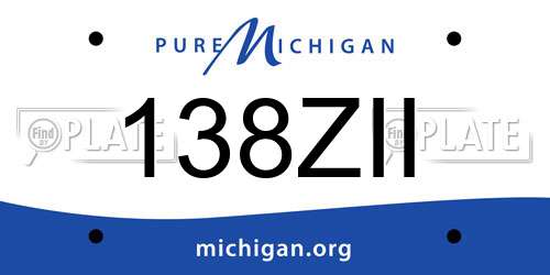 138ZII Michigan License Plate