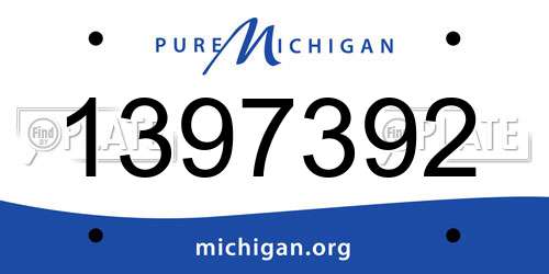 1397392 Michigan License Plate