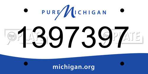1397397 Michigan License Plate