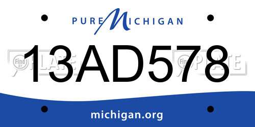 13AD578 Michigan License Plate
