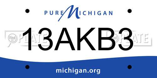 13AKB3 Michigan License Plate