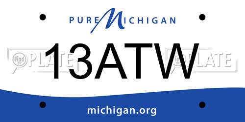 13ATW Michigan License Plate