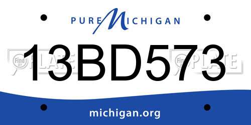 13BD573 Michigan License Plate