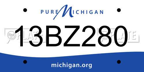 13BZ280 Michigan License Plate