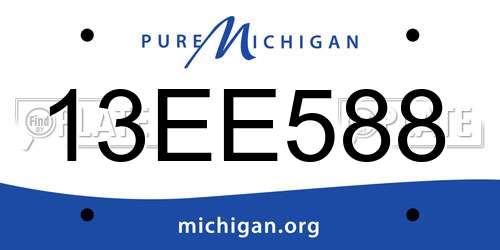 13EE588 Michigan License Plate