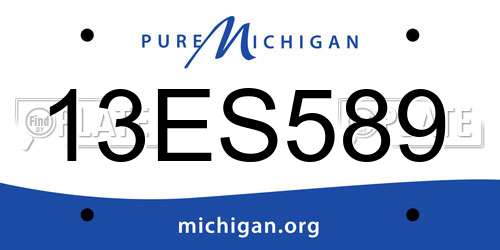 13ES589 Michigan License Plate