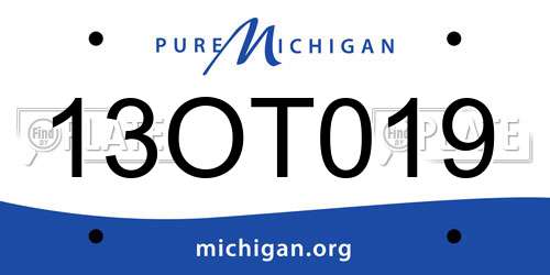13OT019 Michigan License Plate