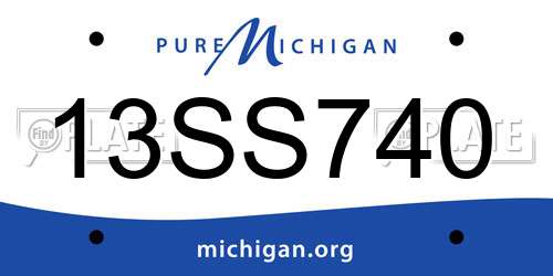 13SS740 Michigan License Plate