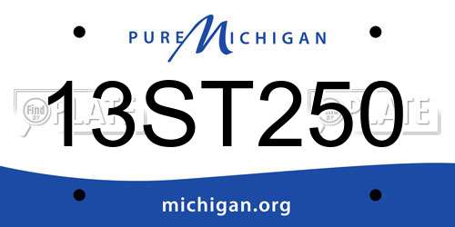 13ST250 Michigan License Plate
