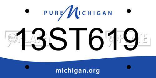 13ST619 Michigan License Plate