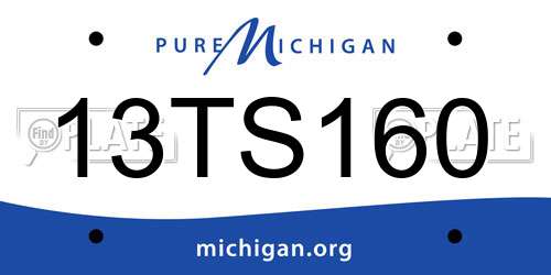 13TS160 Michigan License Plate