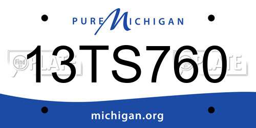 13TS760 Michigan License Plate