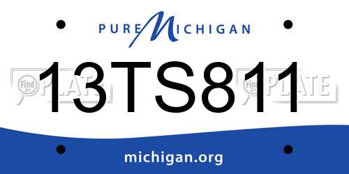 13TS811 Michigan License Plate