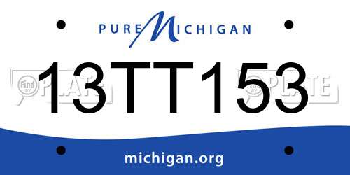 13TT153 Michigan License Plate