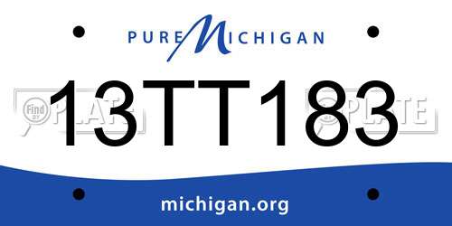 13TT183 Michigan License Plate
