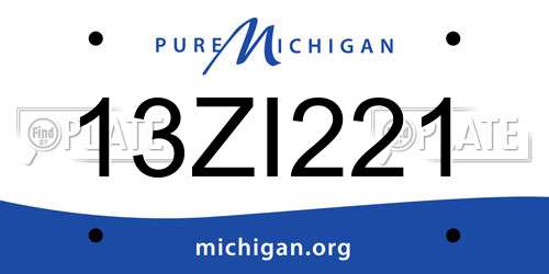 13ZI221 Michigan License Plate