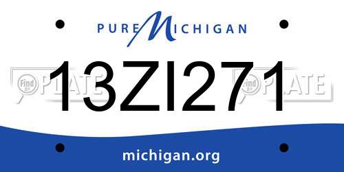 13ZI271 Michigan License Plate