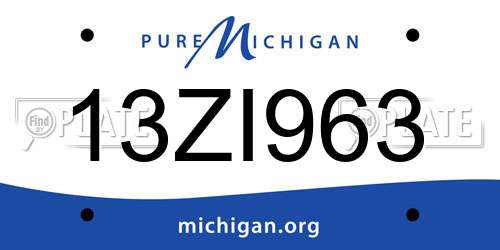 13ZI963 Michigan License Plate