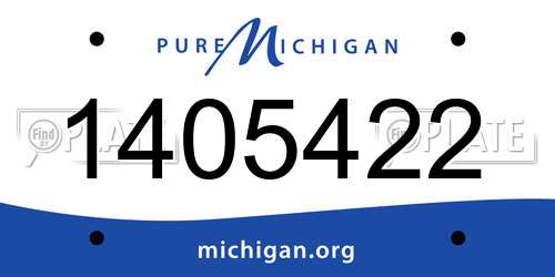 1405422 Michigan License Plate