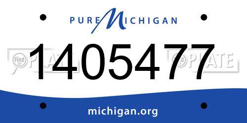 1405477 Michigan License Plate