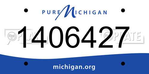 1406427 Michigan License Plate