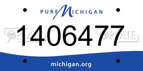 1406477 Michigan License Plate