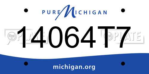 14064T7 Michigan License Plate