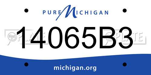 14065B3 Michigan License Plate