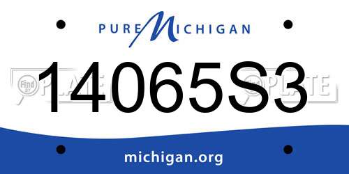 14065S3 Michigan License Plate