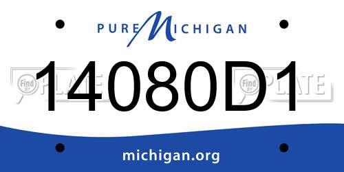 14080D1 Michigan License Plate