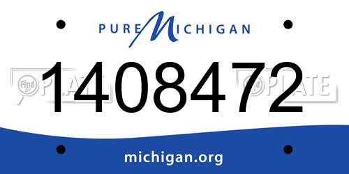 1408472 Michigan License Plate